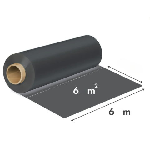 Folie construcții - Folie construcții 6m latime x 10m lungime, neagra - 150 microni