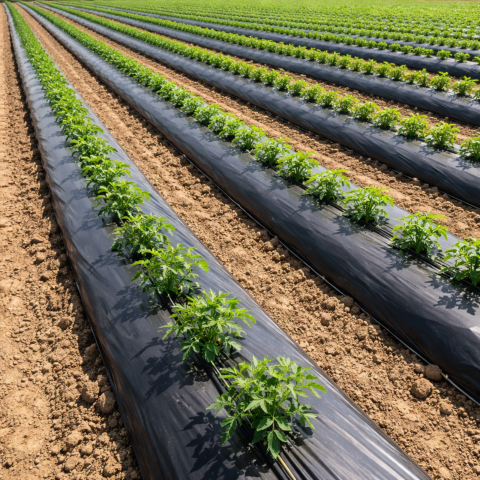 Folie mulcire/ agrotextil /antiburuieni - Folie mulcire 15 microni -1,2 x 200m