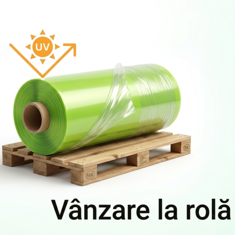 Folie profesională seră și solarii - Folie solar 150 microni, 10 m lățime – Rolă aprox. 84kg (~54ml / ~538mp)