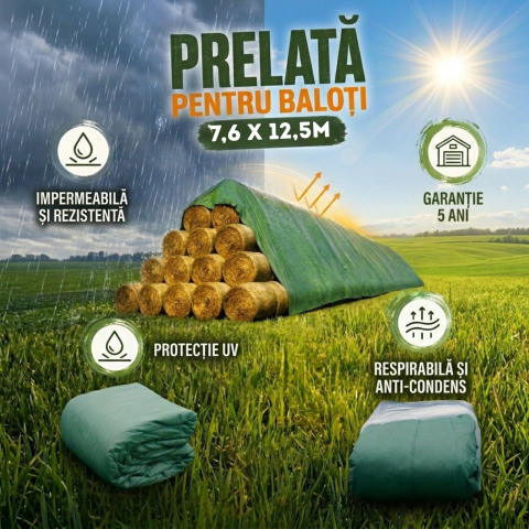 Grădină - Prelată pentru baloți  7,6m x 12,5m