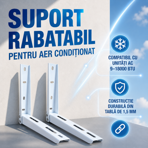 Elemente montaj aer condiționat - Suport Rabatabil 9-18000 BTU- 400 x 550 x 1.5 mm
