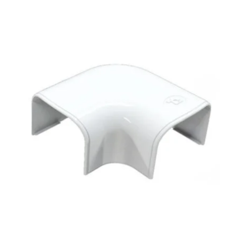 Canal Mascare Traseu Frigorific - Curbă Plane Flat 90° Canal Mascare OPTIMA CP62 11106007, PVC Alb