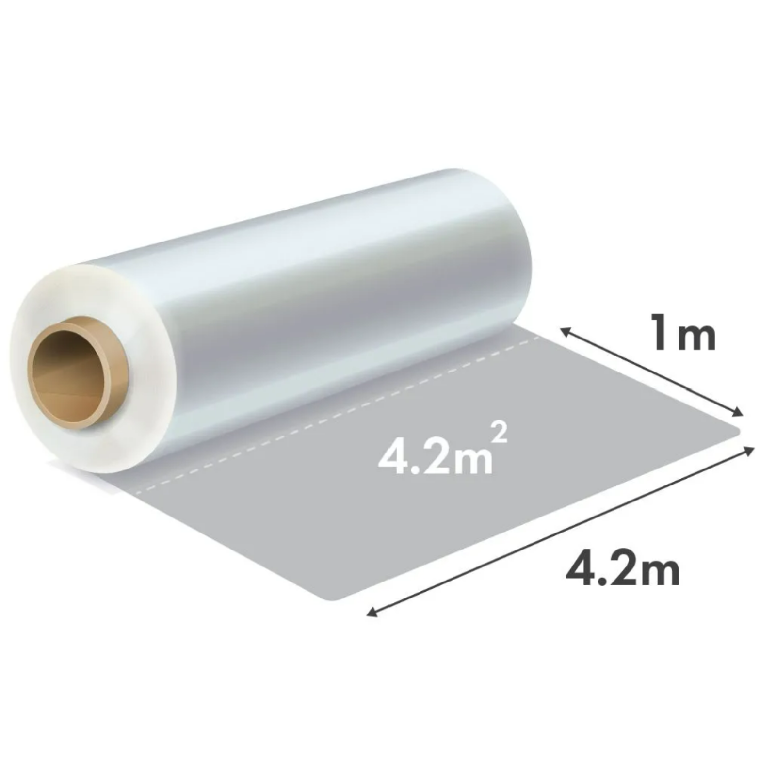 Folie constructii 4,2 m latime, natur premium- 120 microni 1 metru