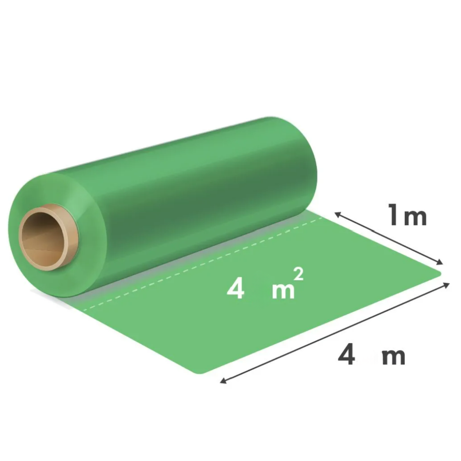 Folie constructii 4m latime, verde- 120 microni 1 metru