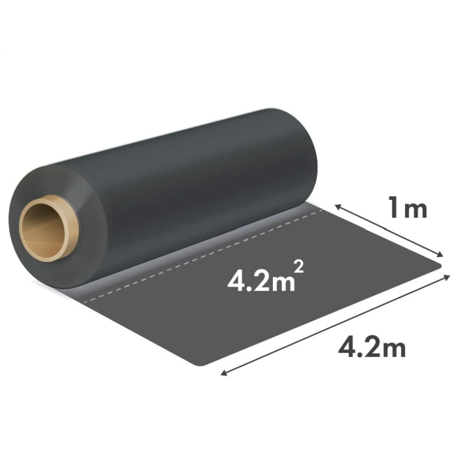 Folie constructii 4,2 m latime, neagra - 120 microni 1 metru