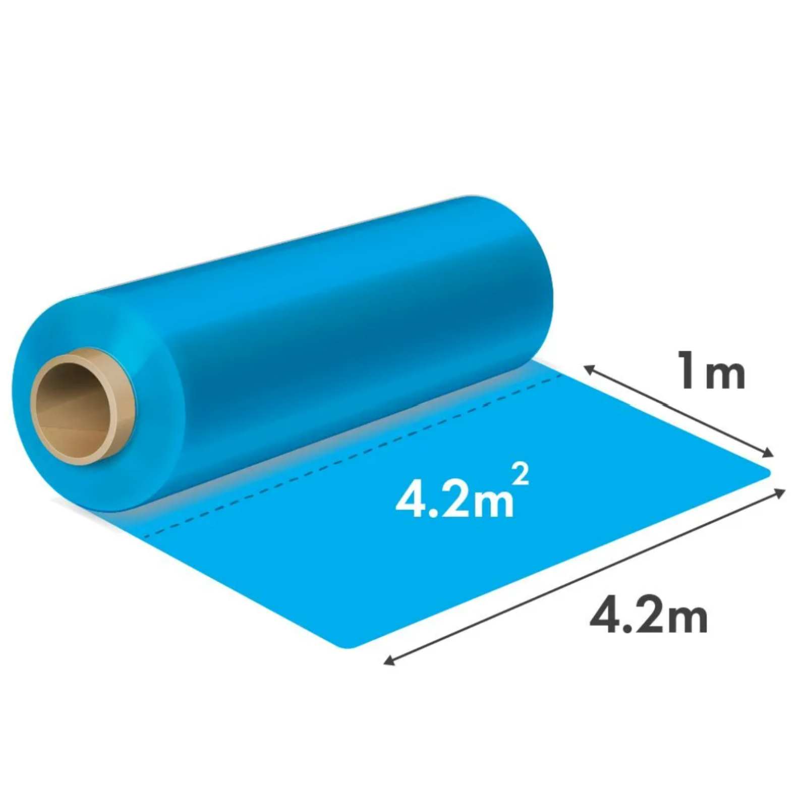 Folie constructii 4,2 m latime, albastra- 120 microni 1 metru