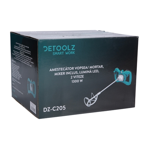 Amestecator vopsea/mortar Detoolz, DZ-C205, 1300 W, mixer, 2 viteze [9]