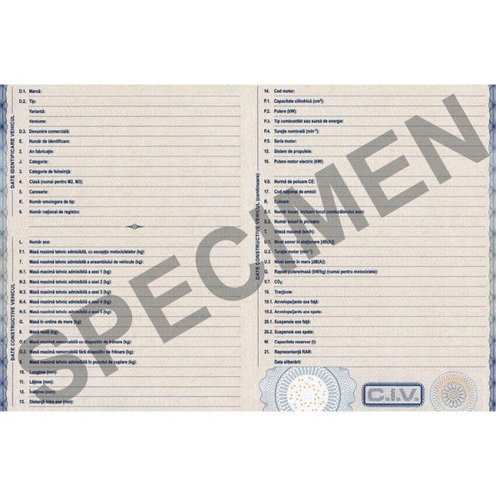 Carte de identitate (CIV-RAR) pentru vehicule electrice [1]