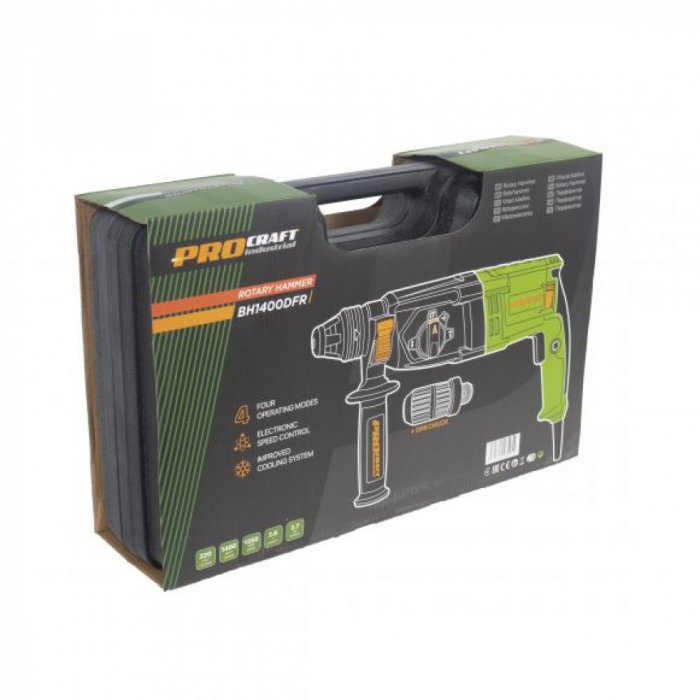 Ciocan rotopercutor PROCRAFT BH1400DFR Industrial, 2.6 J, 1400 W, 1250 rpm [3]