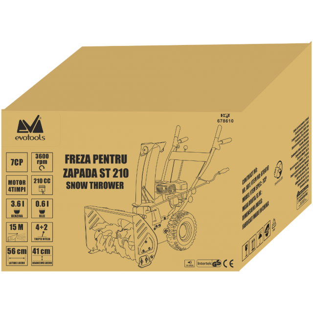 Freza pentru Zapada pe benzina ST 210 EPTO 7CP, 3600RPM, 4+2 trepte, 56cm latime de lucru [7]
