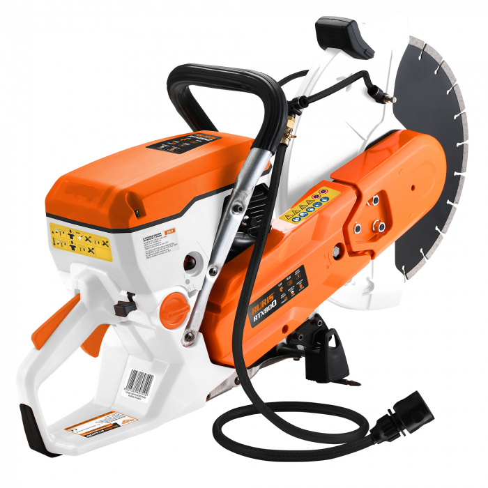 Masina de taiat beton RURIS RTX800, motor benzina 2T, 74 CC, 5 CP, diametru disc 350 mm, adancime maxima taiere 125 mm, 4800 rpm [2]