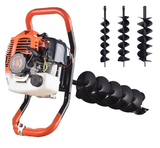 Motoburghiu de pamant WOLFSON® STB-520, 7CP, 3 burghie incluse (100, 150 si 200mm) [5]