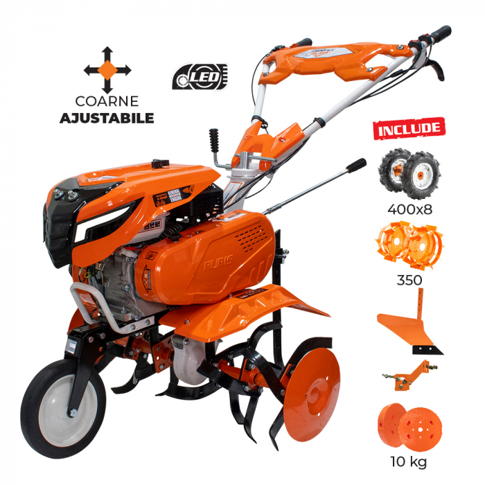 Motosapa RURIS 7500ACC4 + roti cauciuc 4.00-8+plug+adaptor+roti metalice 350 fara manicot [13]