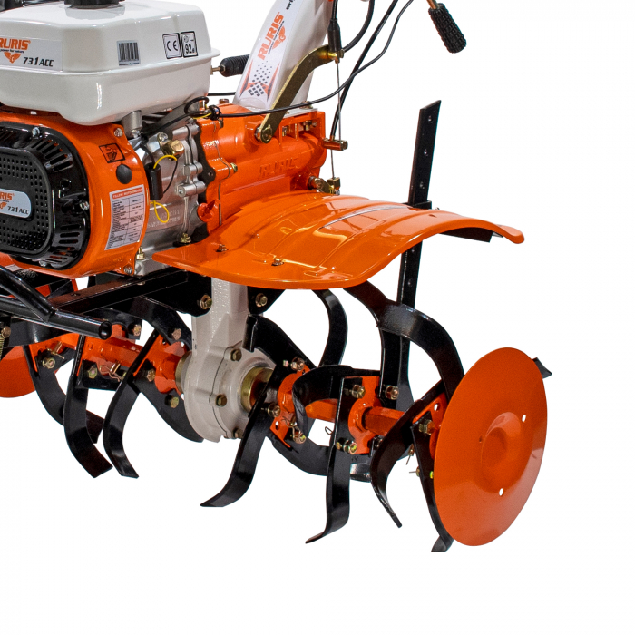 Motosapatoare RURIS 731ACC1 + roti cauciuc 5.00-8+rarita+plug+adaptor+dispozitiv scos cartofi+roti metalice 400 fara manicot+cultivator+set contragreutati 10kg [3]