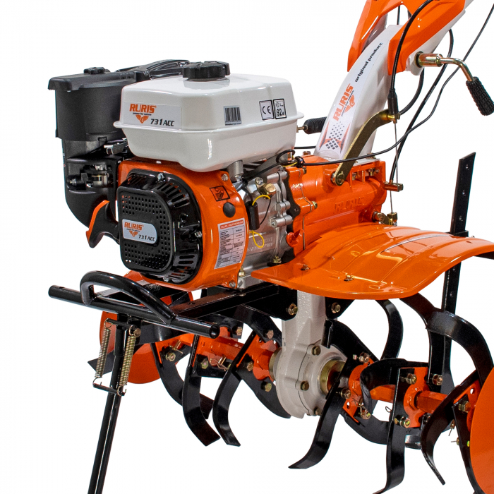 Motosapatoare RURIS 731ACC1 + roti cauciuc 5.00-8+rarita+plug+adaptor+dispozitiv scos cartofi+roti metalice 400 fara manicot+cultivator+set contragreutati 10kg [2]