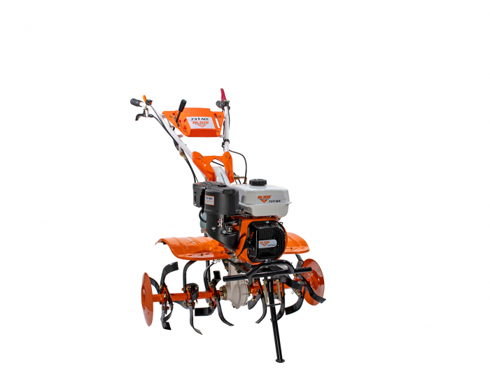 Motosapatoare RURIS 731ACC1 + roti cauciuc 5.00-8+rarita+plug+adaptor+dispozitiv scos cartofi+roti metalice 400 fara manicot+cultivator+set contragreutati 10kg [12]