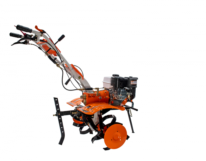 Motosapatoare RURIS 731ACC1 + roti cauciuc 5.00-8+rarita+plug+adaptor+dispozitiv scos cartofi+roti metalice 400 fara manicot+cultivator+set contragreutati 10kg [16]