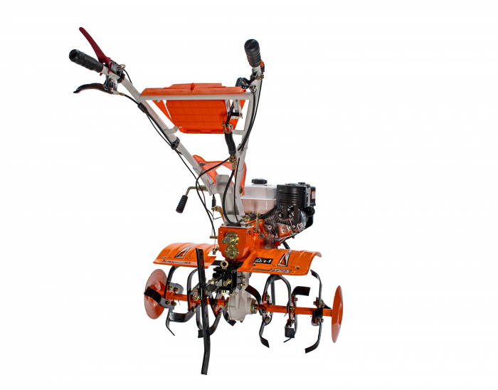 Motosapatoare RURIS 731ACC1 + roti cauciuc 5.00-8+rarita+plug+adaptor+dispozitiv scos cartofi+roti metalice 400 fara manicot+cultivator+set contragreutati 10kg [18]