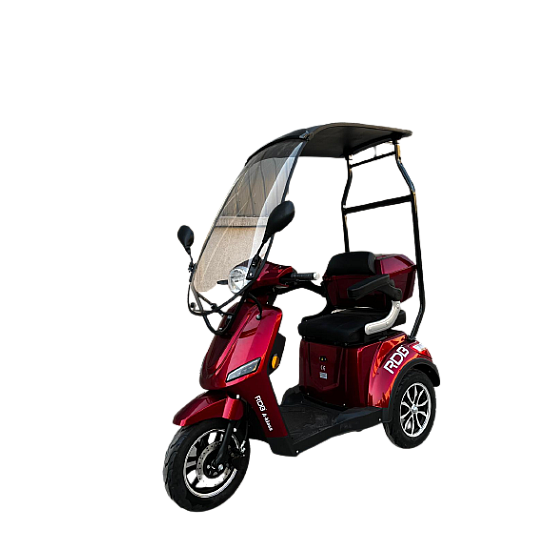 Tricicleta electrica RDB A-Klass RED, cu cabină, fara permis 25km/h, Putere maximala 1200W, Baterie 60V [1]