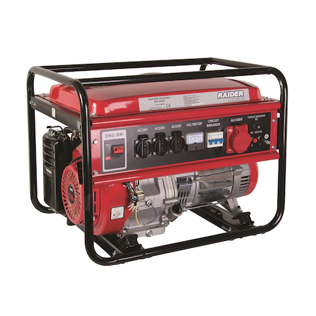 Generatoare de curent - Generator curent electric Raider RD-GG07, 5000 W, stabilizator tensiune , trifazic