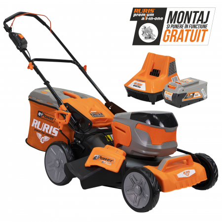 Masini de tuns iarba si Motocoase - Masina de tuns gazon pe acumulator RURIS RXI4645e