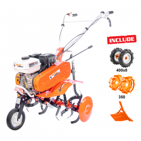 Motosapa DAC 7000ACC1 + roti cauciuc 4.00-8+rarita ajustabila+roti metalice 350 fara manicot+set contragreutati 10kg [13]