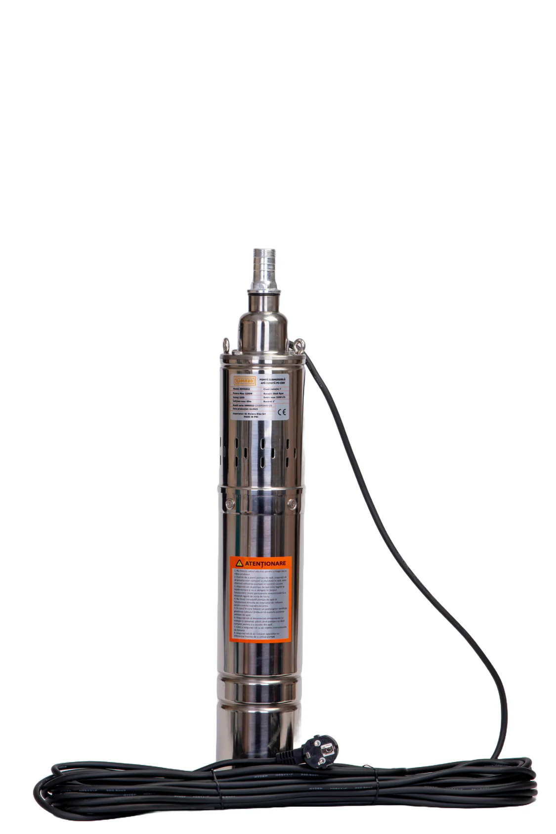 Pompe submersibile - Pompa submersibila apa curata Kamrad PS-1300, 1100W, cablu 15m, 3200L/h, 1 tol, diametru 100mm