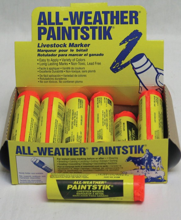 Batoane vopsea temporara pentru marcarea animalelor, All-Weather Paintstick, cutie 12 bucati [4]