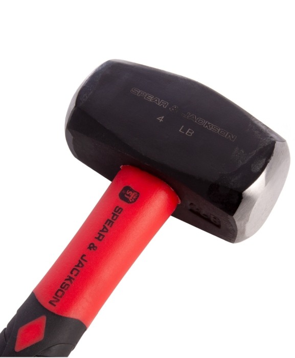 Ciocan patrat 1800 g cu cap din otel carbon, maner de fibra de sticla, Spear & Jackson [2]