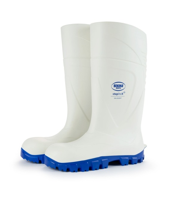Cizme protectie Bekina StepliteX SolidGrip, S4, alb/albastru [2]