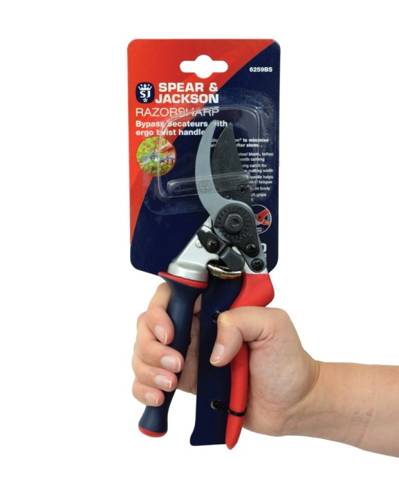 Foarfeca gradina tip bypass cu mecanism de forta cu lama otel SK5 cu teflon, Spear & Jackson Razorsharp Advance [3]