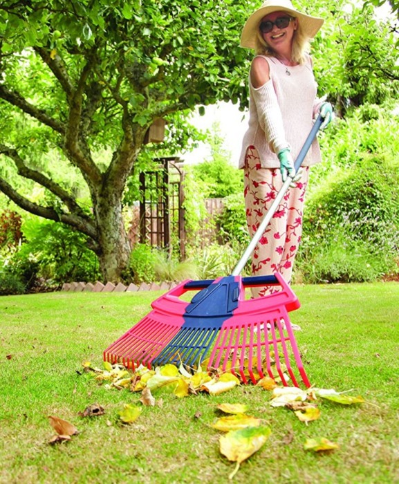 Grebla tip evantai flexibila, 3 in 1 cu dinti de plastic, coada de aluminiu, Spear & Jackson Garden Tidy [7]
