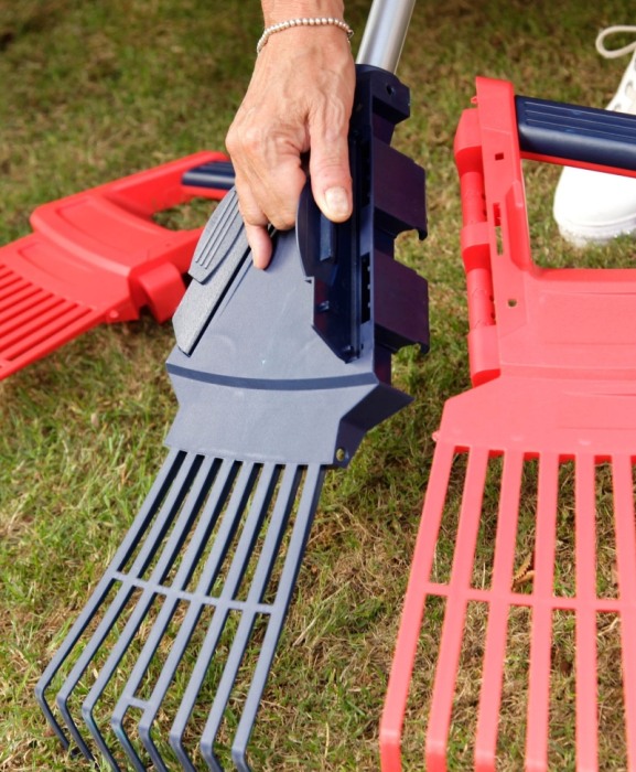 Grebla tip evantai flexibila, 3 in 1 cu dinti de plastic, coada de aluminiu, Spear & Jackson Garden Tidy [5]