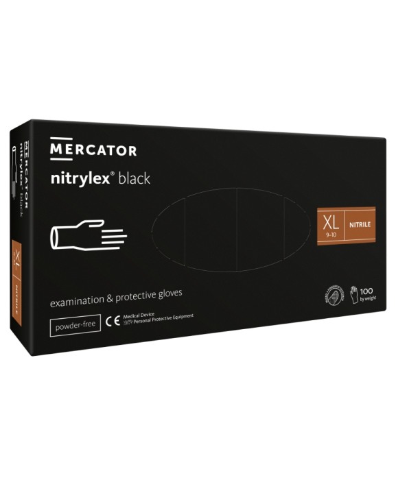 Manusi nitril nepudrate Nitrylex Black, cutie 100 bucati [5]