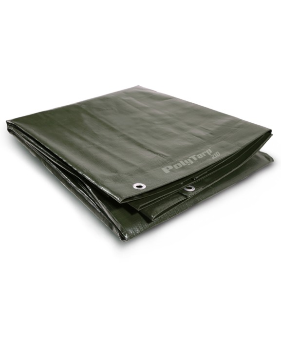 Prelata impermeabila tarpaulin Zill PolyTarp PE, verde, 210 g/m² [2]