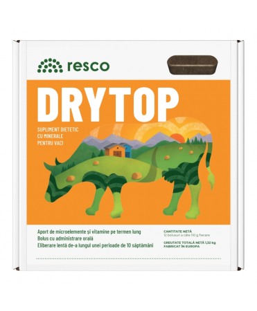 Bolusuri si minerale - Bolusuri cu eliberare lenta de minerale pentru vaci, Resco Drytop, cutie 12 bucati