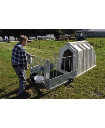 Cuseta individuala vitei Calf-Tel ECO cu gard metalic FlexyFence H&L [9]