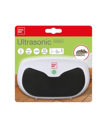 Impotriva rozatoarelor - Dispozitiv cu ultrasunete pentru alungarea rozatoarelor, Swissinno Battery, 20 mp