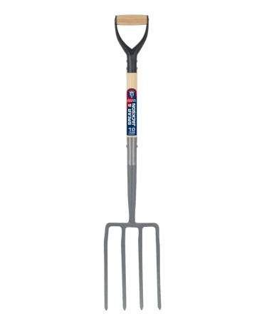 Furci si greble - Furca cartofi cu 4 coarne otel carbon, coada lemn, maner D lemn, Spear & Jackson Neverbend Professional
