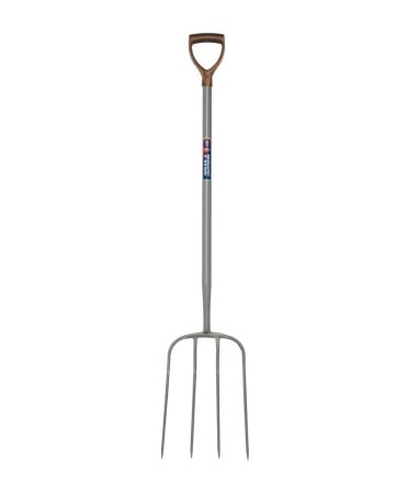 Reduceri - Furca compost cu 4 coarne otel carbon, coada tubulara metalica, maner D plastic, Spear & Jackson Neverbend Professional