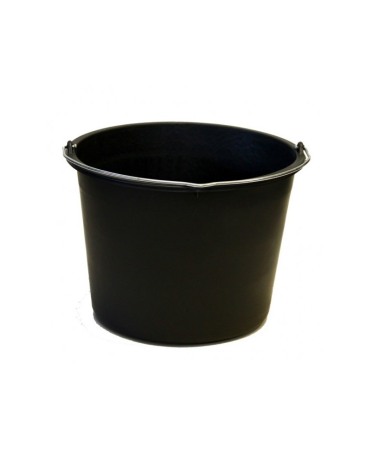 Vitei - Galeata neagra de plastic cu maner metalic, 12l, H&L