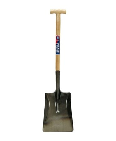 Lopeti, cazmale si sape - Lopata patrata mica cu lama otel carbon, coada lemn, maner T lemn, Spear & Jackson Neverbend Professional
