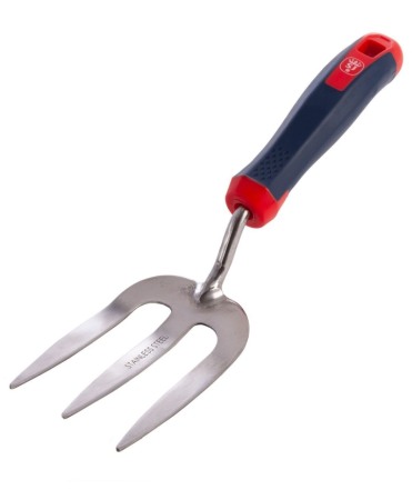 Furci si greble - Mini furca gradinarit cu 3 coarne otel carbon, coada plastic, Spear & Jackson Select Stainless