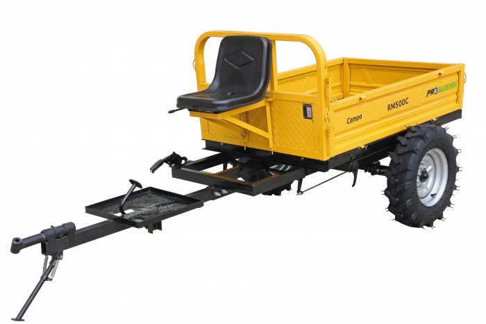 ProGARDEN Campo RM500C remorca 500kg motocultor, 1 osie, prindere bolt, roti 6.00-12 [3]