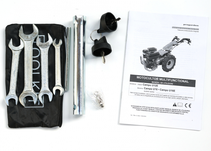 ProGARDEN Campo U16 motocultor multifunctional 14CP, benzina, EU V, pornire la sfoara, 3+2 viteze, reductor [2]