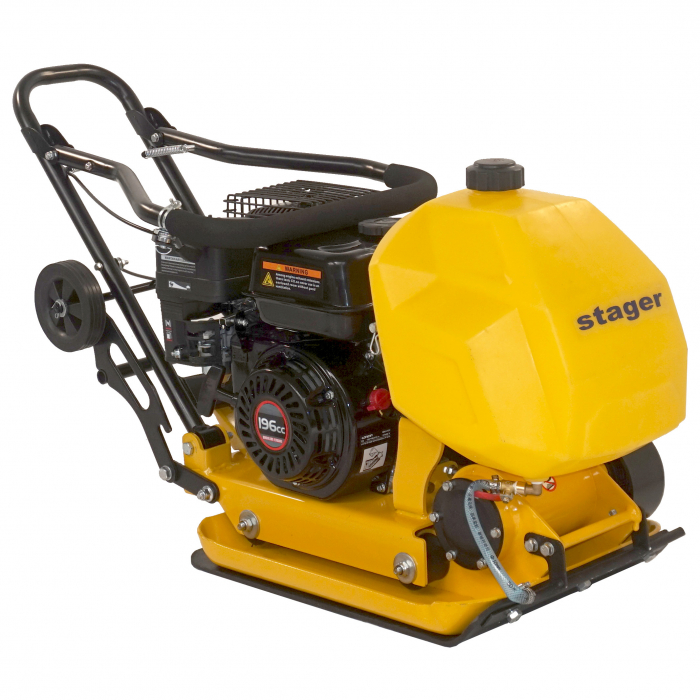 Stager PCB60 Placa compactoare usoara, Loncin G200F benzina, rezervor apa, roti, covor silicon [3]