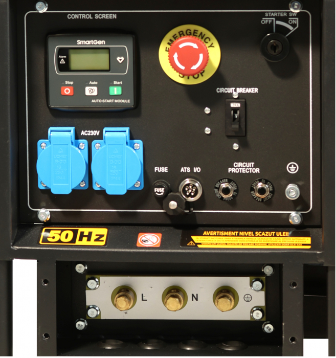 Stager YDE12E Generator open-frame 10kVA, 39A, 3000rpm, monofazat, diesel, pornire electrica [3]