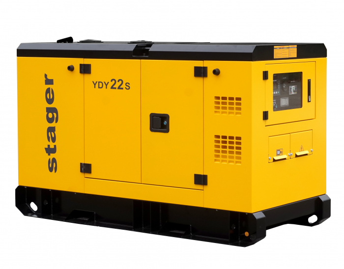 Stager YDY22S Generator insonorizat 22kVA, 87A, 1500rpm, monofazat, diesel [1]