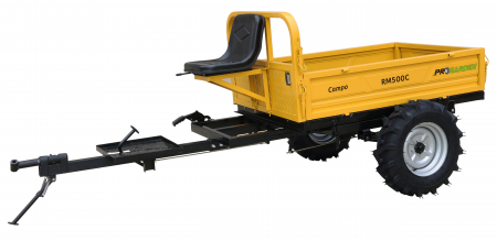 Accesorii pentru motocultoare - ProGARDEN Campo RM500C remorca 500kg motocultor, 1 osie, prindere bolt, roti 6.00-12