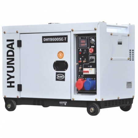 Generatoare de curent diesel si benzina/GPL - Generator de curent trifazat cu motor diesel HYUNDAI DHY8600SE-T ideal pentru invertoarele hibrid cu comanda pe 2 fire